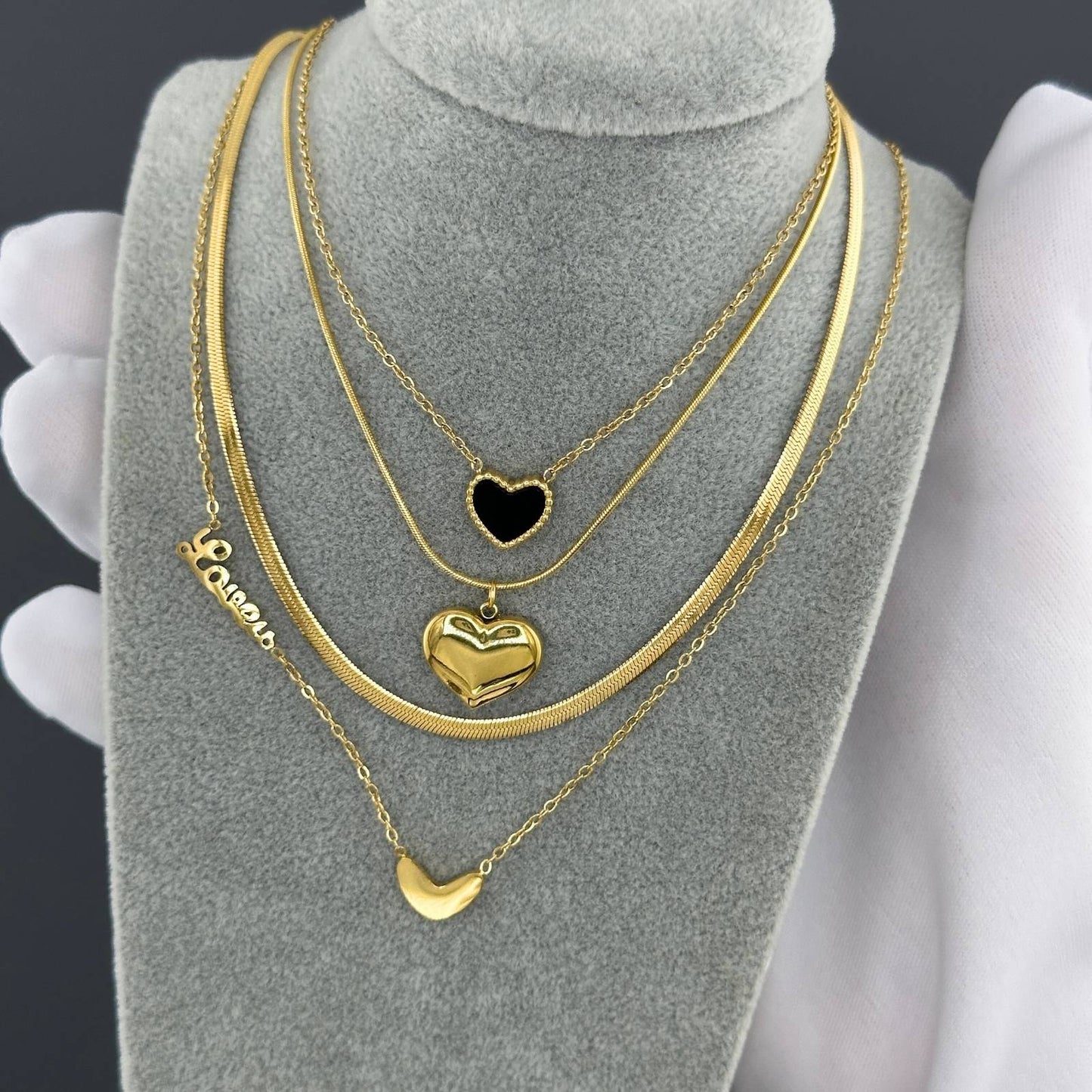 18K gold plated Stainless steel  Heart necklace