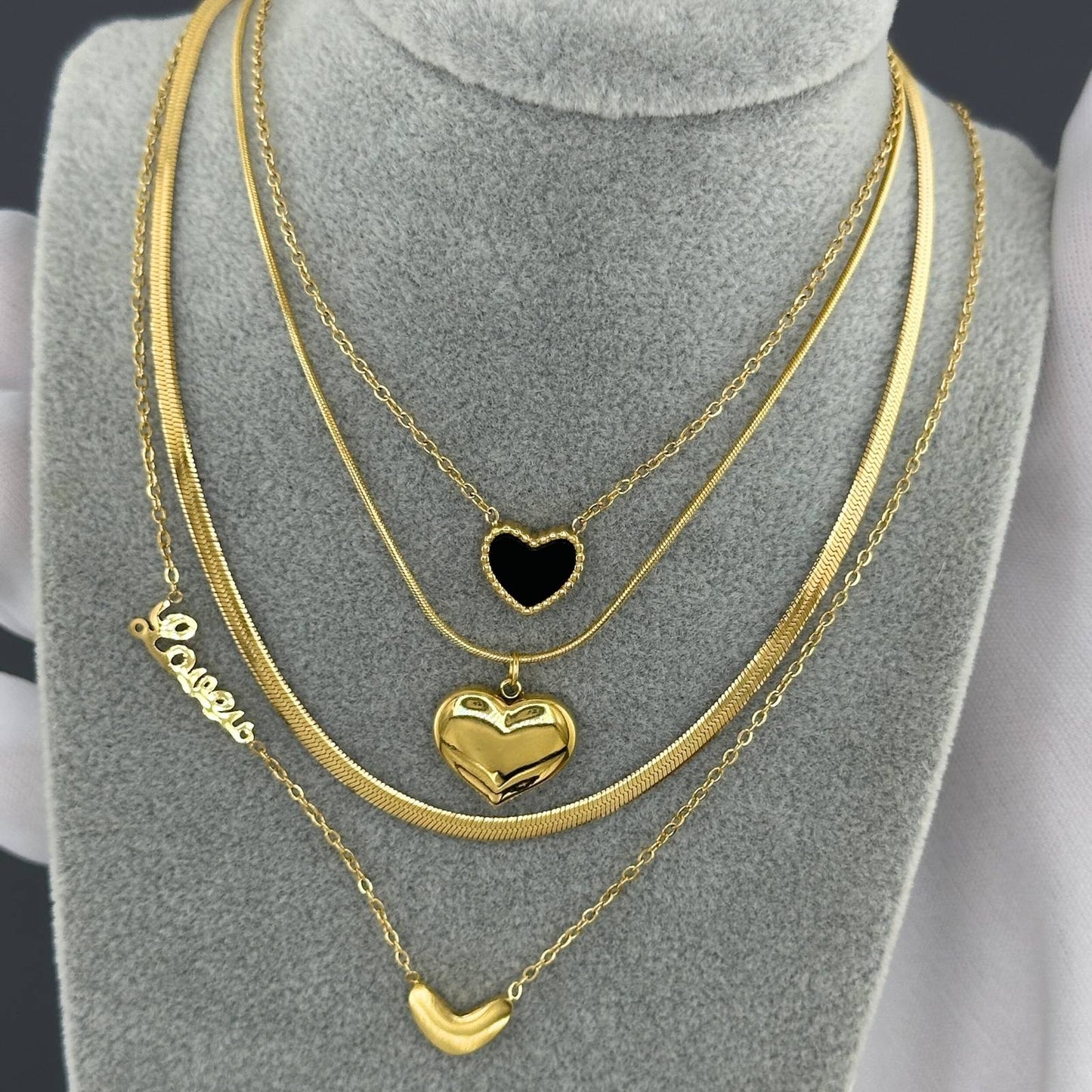 18K gold plated Stainless steel  Heart necklace