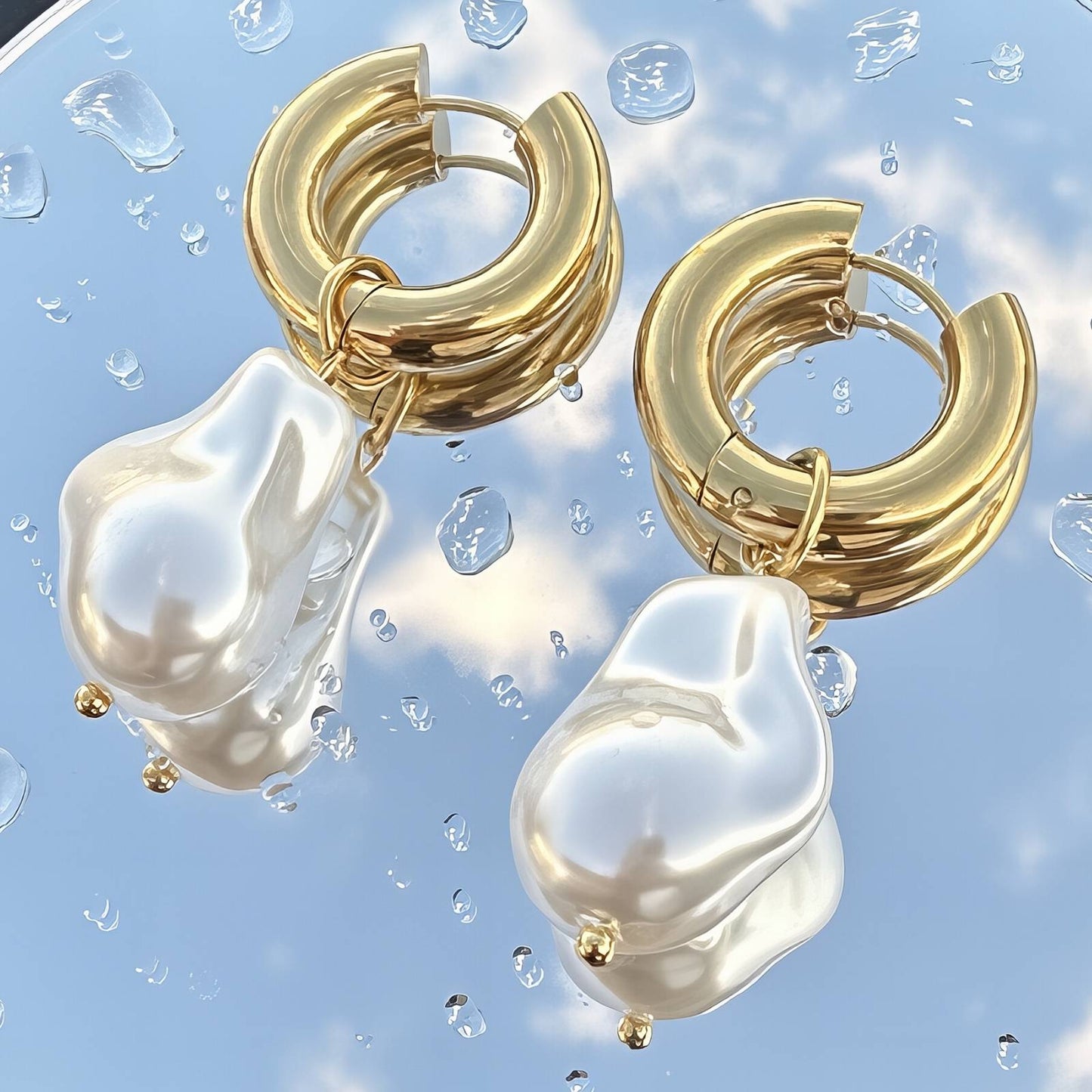 18K gold plated Stainless steel earrings