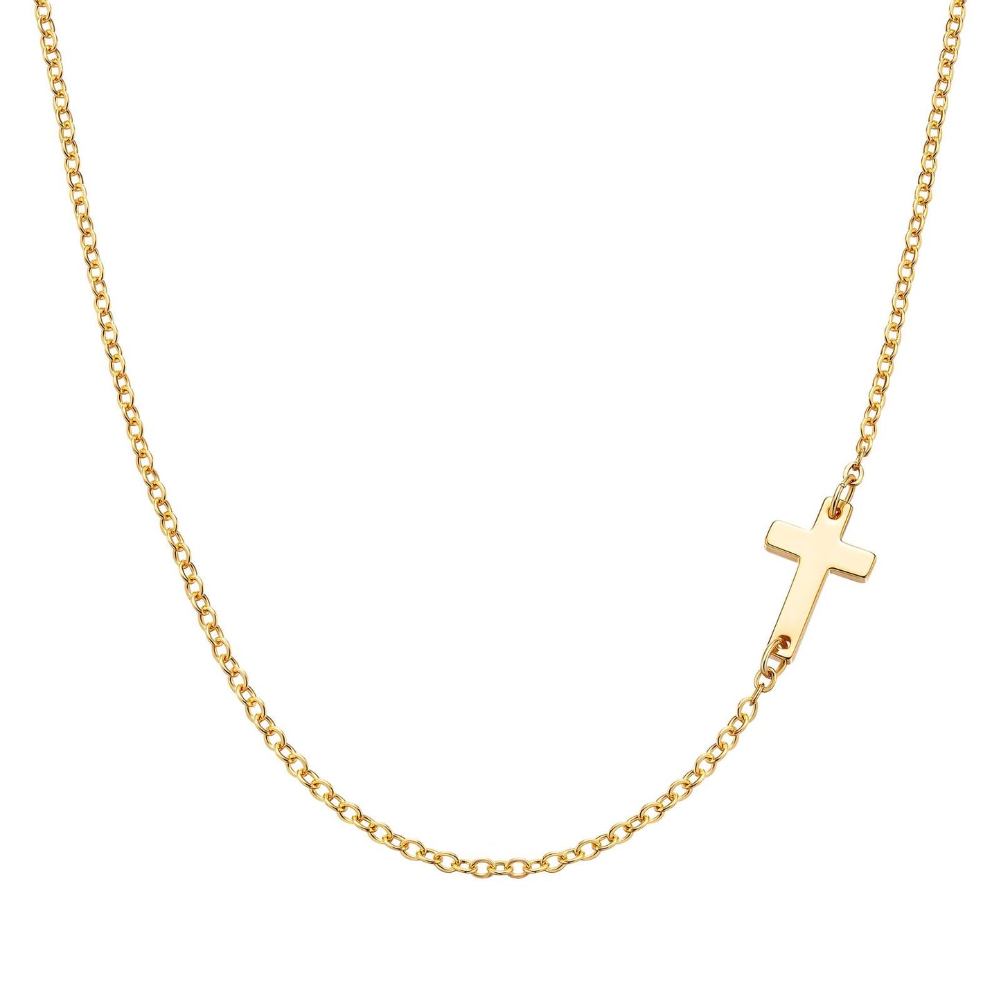 18K gold plated Stainless steel  Crosses necklace