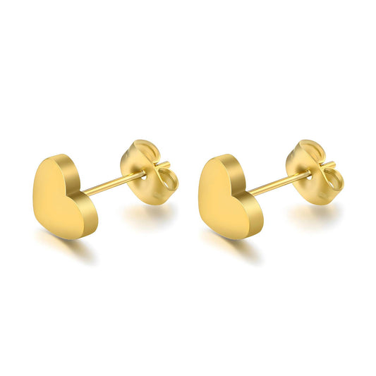 18K gold plated Stainless steel  Hearts earrings