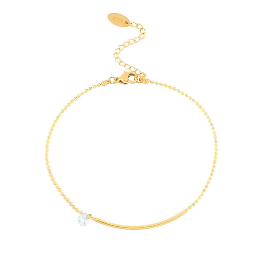 18K gold plated Stainless steel anklet