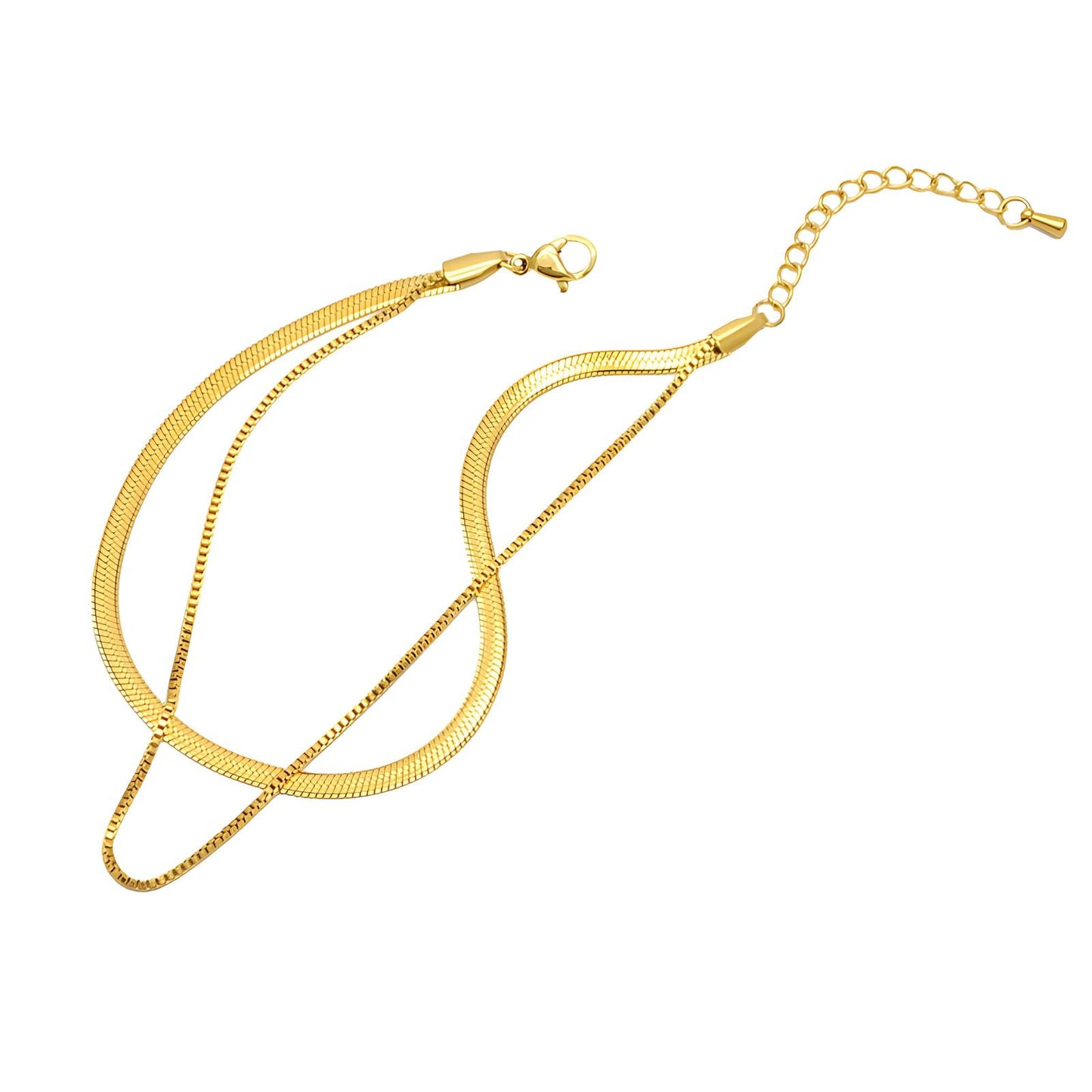 18K gold plated Stainless steel anklet