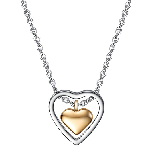 18K gold plated Stainless steel  Hearts necklace