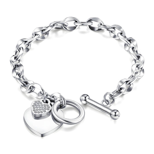 Stainless steel  Heart bracelet