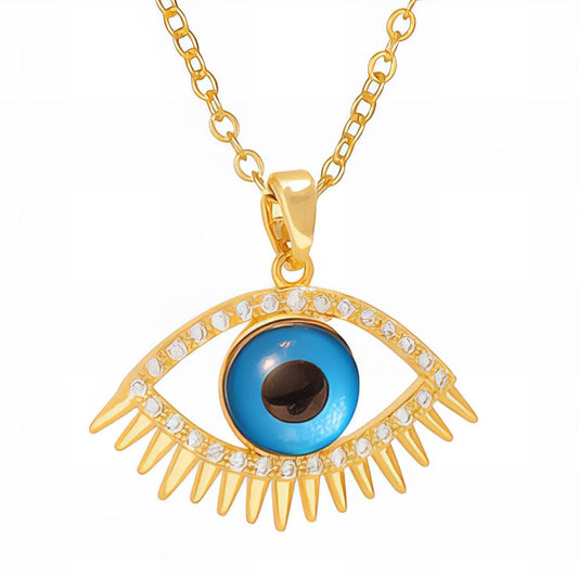 18K gold plated Stainless steel  Evil Eye necklace