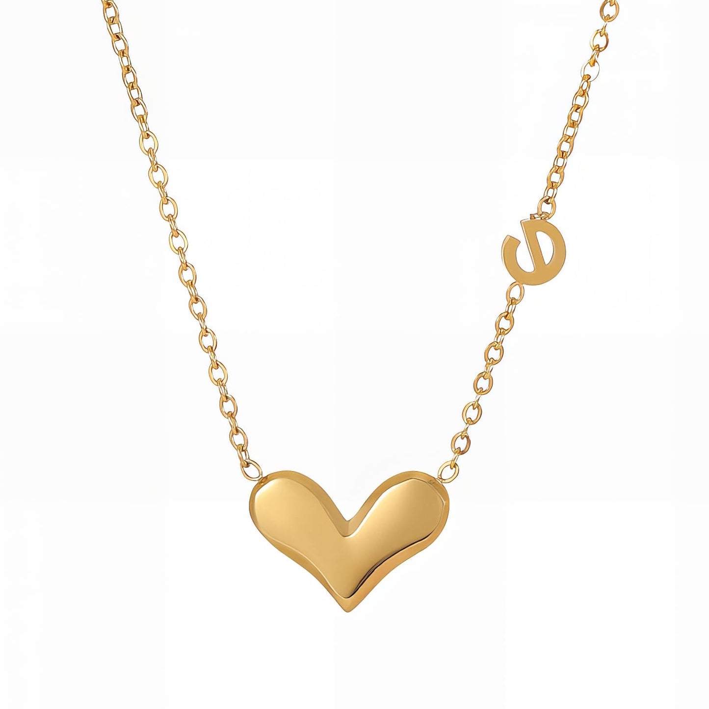 18K gold plated Stainless steel  Heart necklace